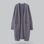 Damen Warme Strickjacke mit offener Front