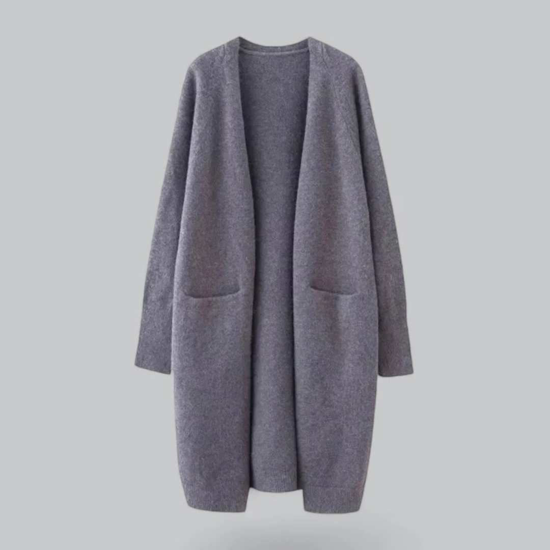 Damen Warme Strickjacke mit offener Front