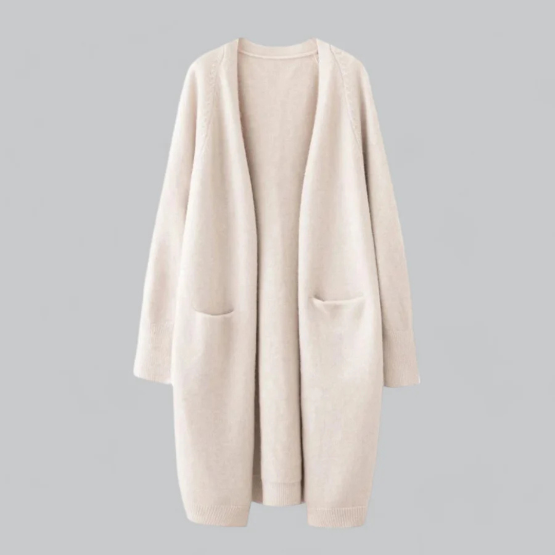Damen Warme Strickjacke mit offener Front