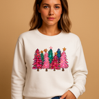 Damen Weihnachtspullover mit Katzen- & Schneemann-Print – Weihnachts-Sweatshirt, Lockere Passform