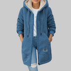 Damen Winter-Fleecejacke mit flauschigem Material und leichtem Design