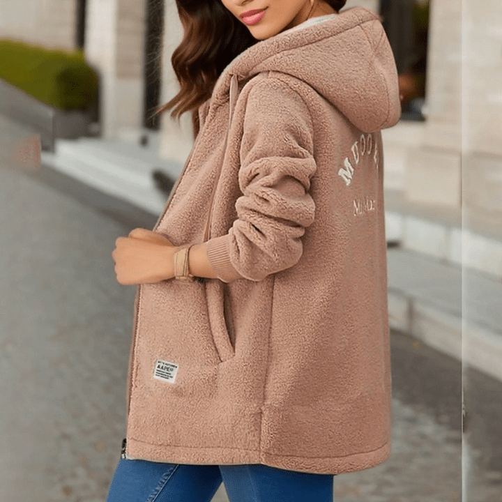 Damen Winter-Fleecejacke mit flauschigem Material und leichtem Design