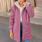 Damen Winter-Fleecejacke mit flauschigem Material und leichtem Design