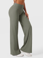 Damen Yoga Schlaghose High Waist – Flared Leggings mit Push-Up-Effekt