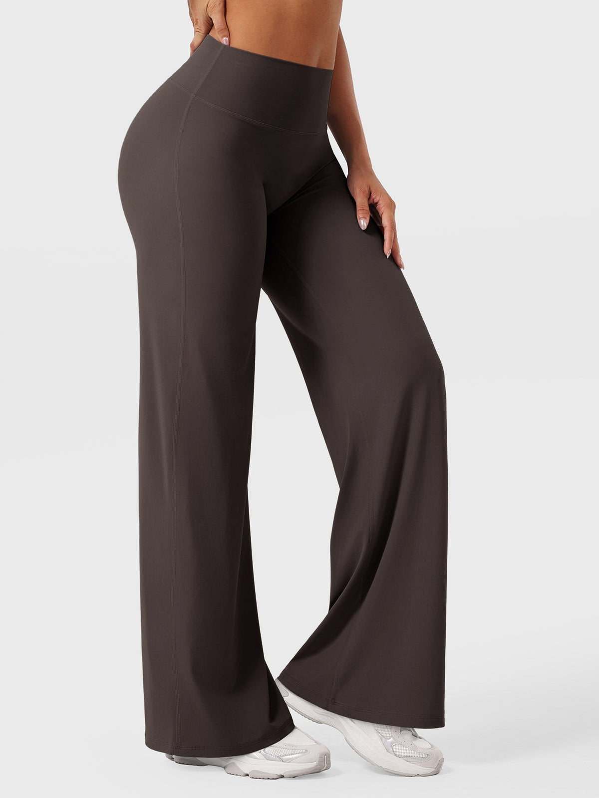 Damen Yoga Schlaghose High Waist – Flared Leggings mit Push-Up-Effekt