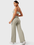 Damen Yoga Schlaghose High Waist – Flared Leggings mit Push-Up-Effekt
