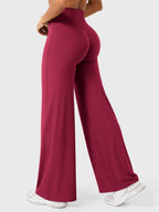 Damen Yoga Schlaghose High Waist – Flared Leggings mit Push-Up-Effekt