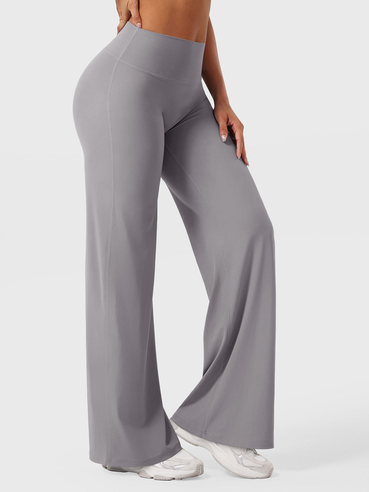 Damen Yoga Schlaghose High Waist – Flared Leggings mit Push-Up-Effekt