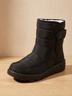 Damen Wasserabweisende Winterstiefel mit Fleecefutter – Schneestiefel mit Klettverschluss