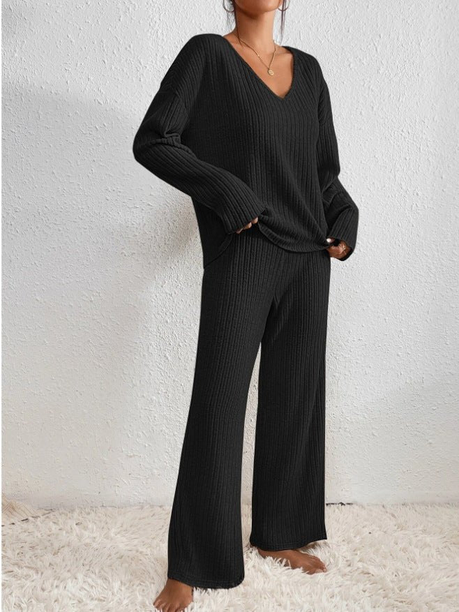 Damen Zweiteiler-Lounge-Set aus weichem, atmungsaktivem Material mit lockerer Passform