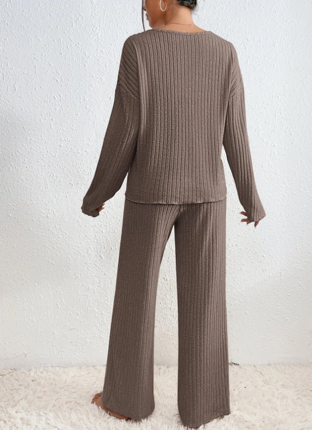 Damen Zweiteiler-Lounge-Set aus weichem, atmungsaktivem Material mit lockerer Passform