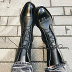 Damen elegante Spitzstiefel mit Blockabsatz