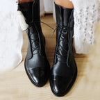 Damen elegante Spitzstiefel mit Blockabsatz