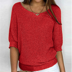 Damen eleganter Strickpullover mit Strickmuster und weichem Strick