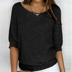 Damen eleganter Strickpullover mit Strickmuster und weichem Strick