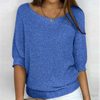 Damen eleganter Strickpullover mit Strickmuster und weichem Strick