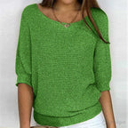 Damen eleganter Strickpullover mit Strickmuster und weichem Strick