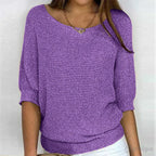 Damen eleganter Strickpullover mit Strickmuster und weichem Strick