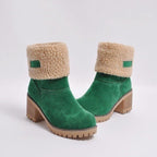 Damen gefütterte Stiefel mit weichem Innenfutter und robuster Sohle