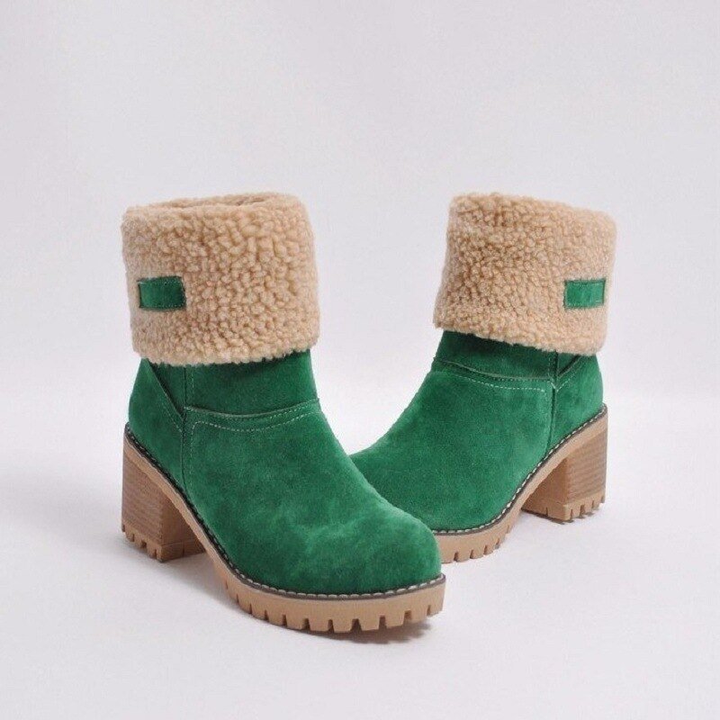 Damen gefütterte Stiefel mit weichem Innenfutter und robuster Sohle