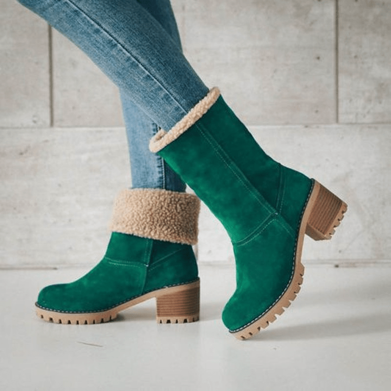 Damen gefütterte Stiefel mit weichem Innenfutter und robuster Sohle