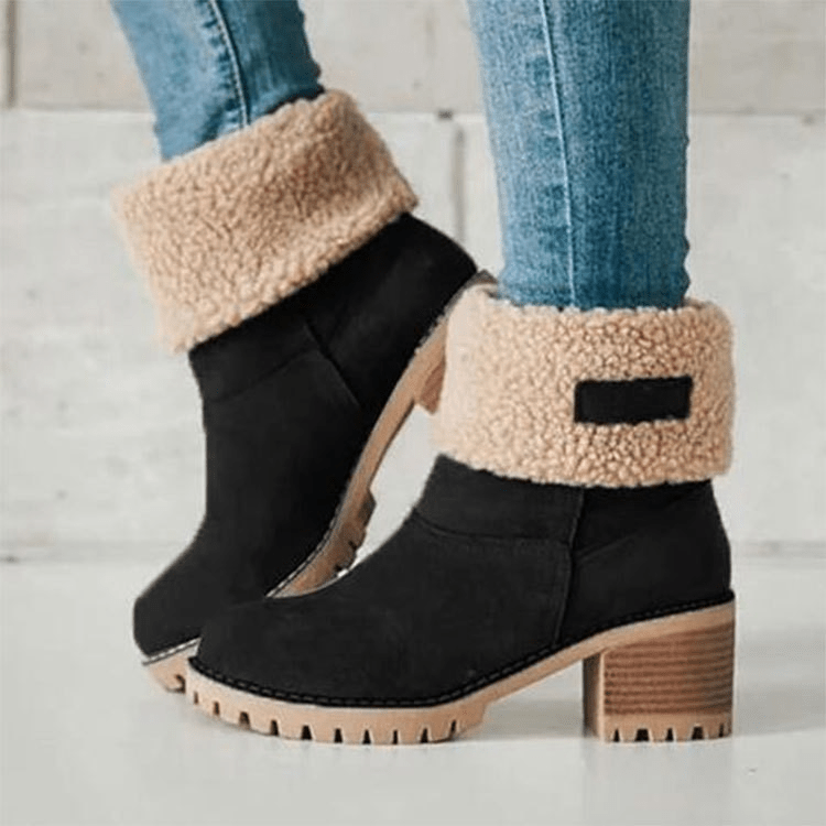 Damen gefütterte Stiefel mit weichem Innenfutter und robuster Sohle