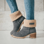 Damen gefütterte Stiefel mit weichem Innenfutter und robuster Sohle