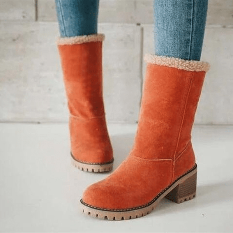Damen gefütterte Stiefel mit weichem Innenfutter und robuster Sohle