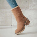 Damen gefütterte Stiefel mit weichem Innenfutter und robuster Sohle