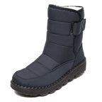 Damen gefütterte wasserdichte Knee-High-Thermostiefel mit rutschfester Profilsohle