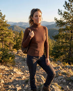 Damen gerippter Rollkragenpullover mit klassischer Passform