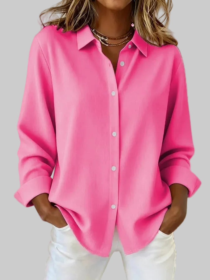 Damen klassische Alltagsbluse mit formstabilem Material und glatter Oberfläche