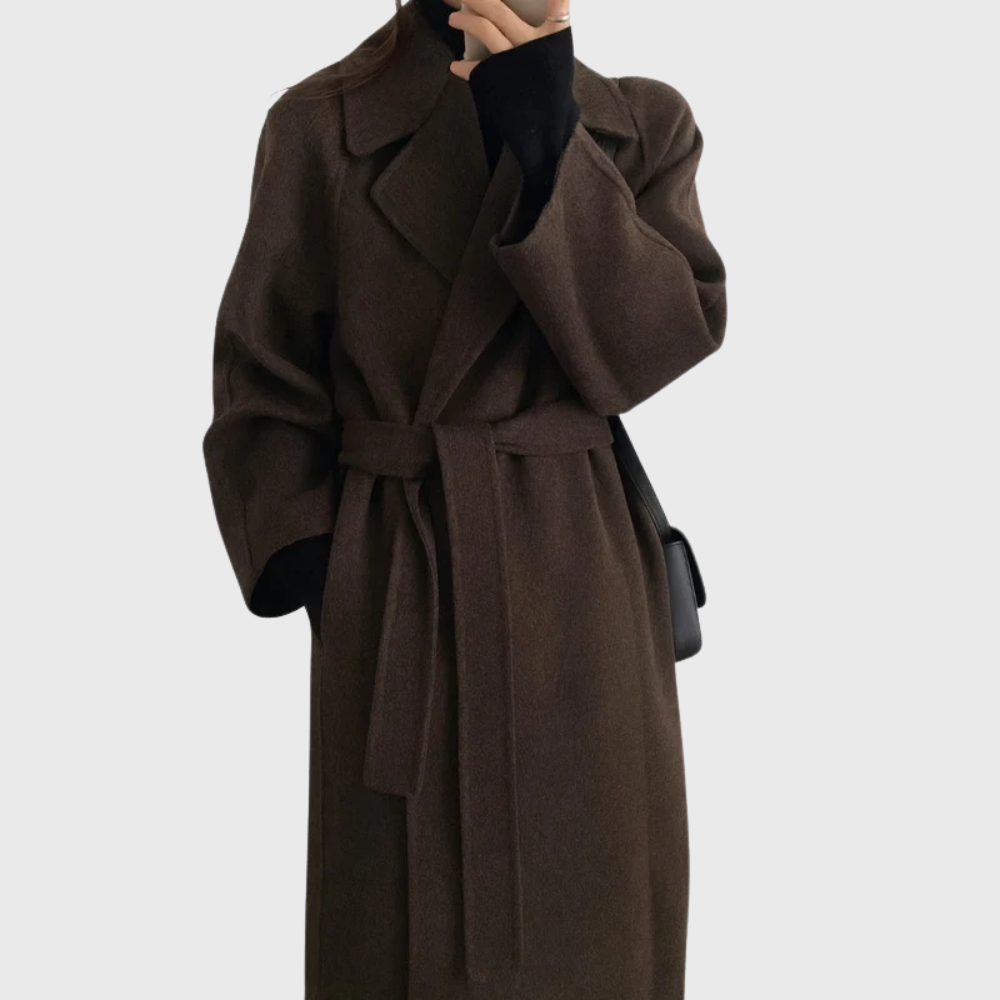 Damen klassischer Woll-Wintermantel mit maßgeschneidertem Design