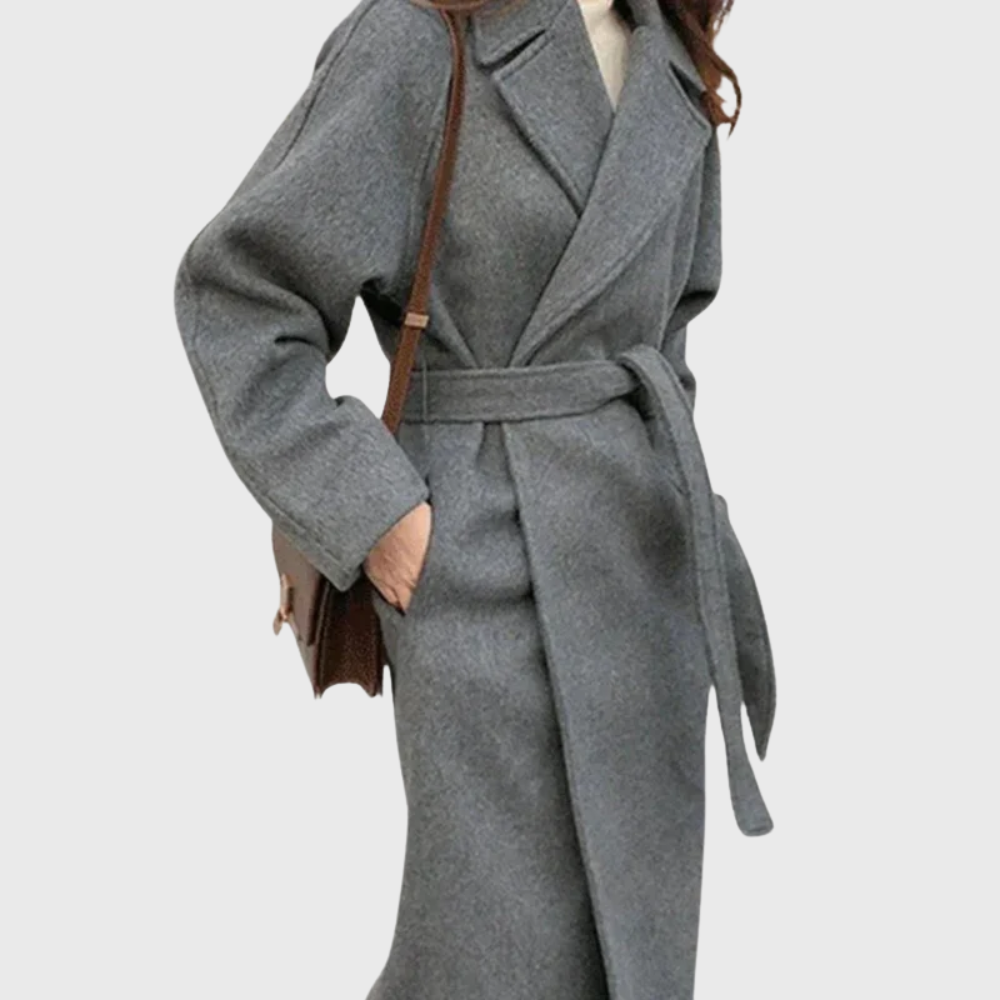Damen klassischer Woll-Wintermantel mit maßgeschneidertem Design