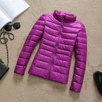 Damen kurze glänzende Winterjacke