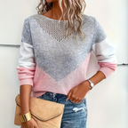 Damen lässiger Pullover mit lockerem Schnitt