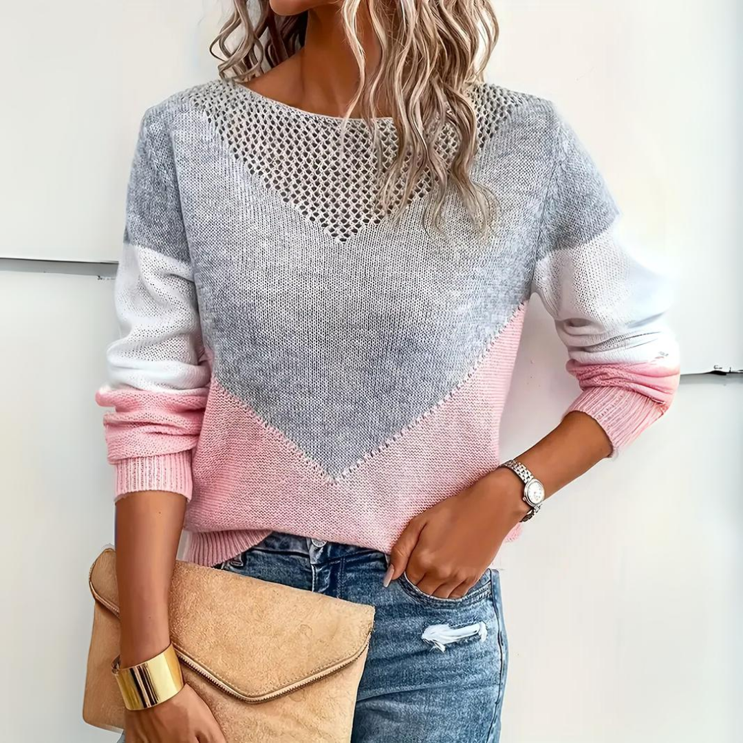 Damen lässiger Pullover mit lockerem Schnitt