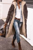 Damen langer Wintermantel mit Fleecefutter und wärmender Fütterung