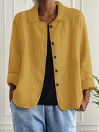 Damen leichte Freizeitjacke mit Knopfleiste