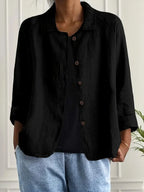Damen leichte Freizeitjacke mit Knopfleiste
