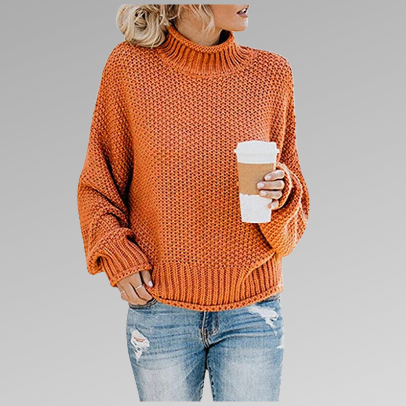 Damen lockerer Strickpullover für den Winter