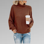 Damen lockerer Strickpullover für den Winter