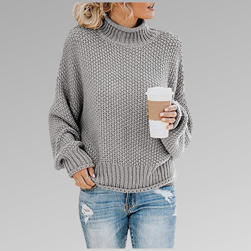 Damen lockerer Strickpullover für den Winter