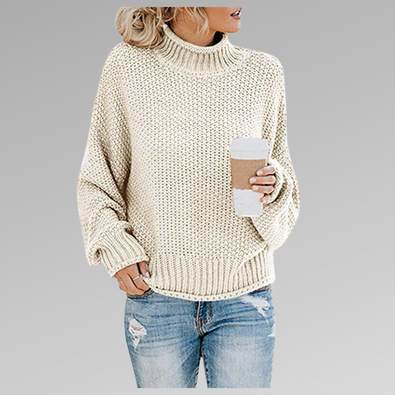 Damen lockerer Strickpullover für den Winter
