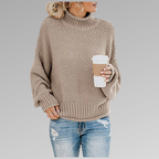 Damen lockerer Strickpullover für den Winter