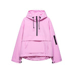 Damen wasserabweisender Kapuzen-Anorak mit Halbreißverschluss und Kängurutasche