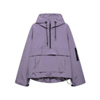 Damen wasserabweisender Kapuzen-Anorak mit Halbreißverschluss und Kängurutasche