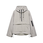 Damen wasserabweisender Kapuzen-Anorak mit Halbreißverschluss und Kängurutasche
