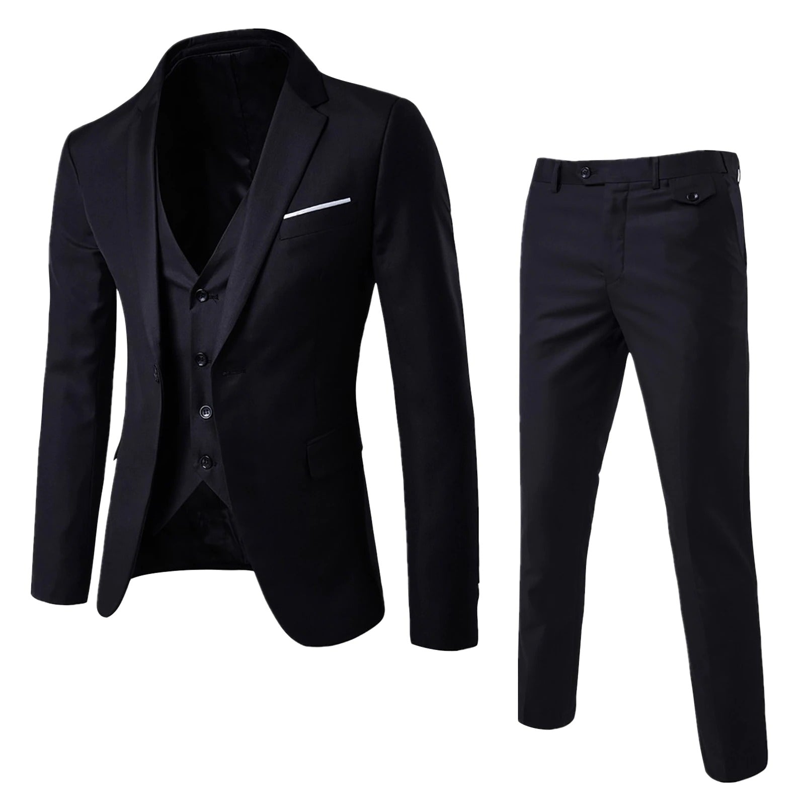 Dreiteiliger Business-Herrenanzug im Slim Fit