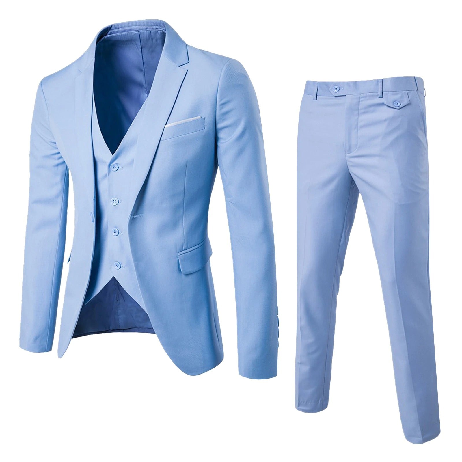 Dreiteiliger Business-Herrenanzug im Slim Fit